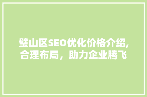 璧山区SEO优化价格介绍,合理布局，助力企业腾飞