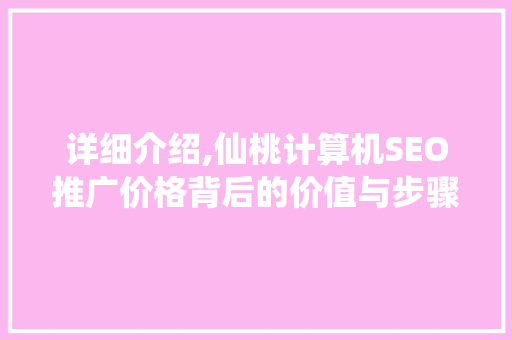 详细介绍,仙桃计算机SEO推广价格背后的价值与步骤