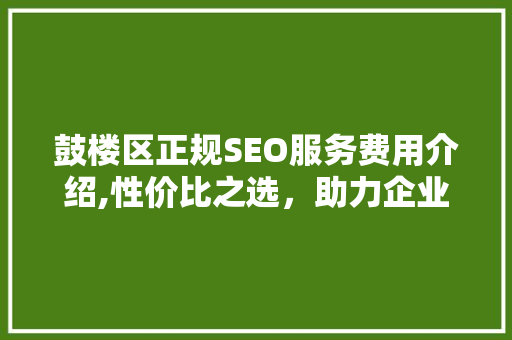 鼓楼区正规SEO服务费用介绍,性价比之选，助力企业网络营销腾飞