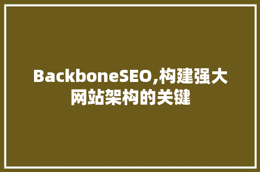 BackboneSEO,构建强大网站架构的关键