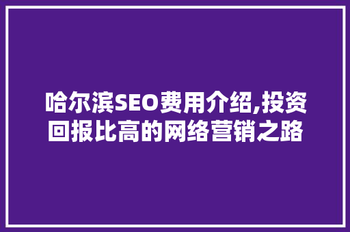 哈尔滨SEO费用介绍,投资回报比高的网络营销之路