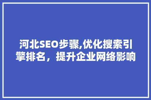 河北SEO步骤,优化搜索引擎排名，提升企业网络影响力