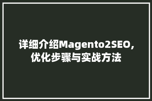 详细介绍Magento2SEO,优化步骤与实战方法