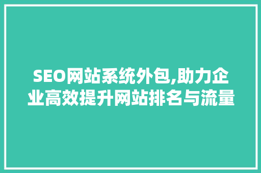 SEO网站系统外包,助力企业高效提升网站排名与流量