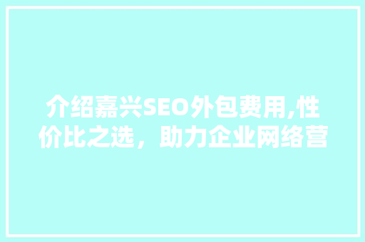 介绍嘉兴SEO外包费用,性价比之选，助力企业网络营销腾飞