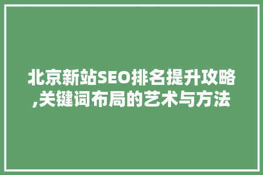 北京新站SEO排名提升攻略,关键词布局的艺术与方法
