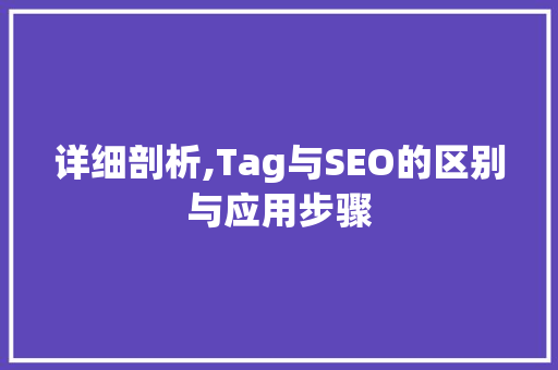 详细剖析,Tag与SEO的区别与应用步骤