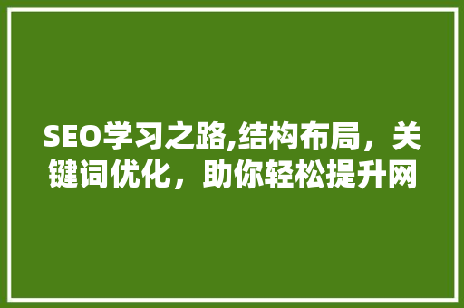 SEO学习之路,结构布局，关键词优化，助你轻松提升网站排名