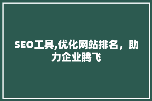 SEO工具,优化网站排名，助力企业腾飞