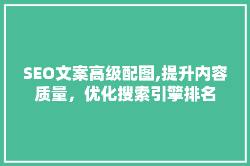SEO文案高级配图,提升内容质量，优化搜索引擎排名