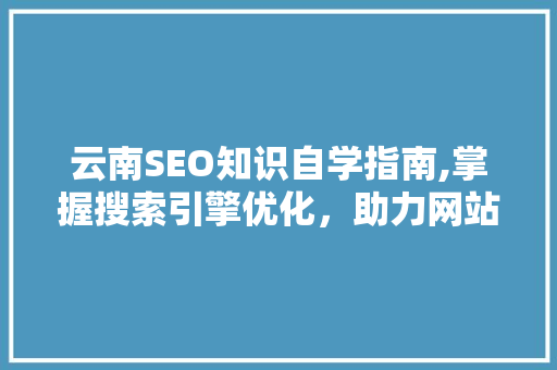 云南SEO知识自学指南,掌握搜索引擎优化，助力网站提升排名