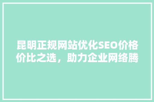 昆明正规网站优化SEO价格价比之选，助力企业网络腾飞