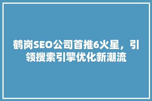 鹤岗SEO公司首推6火星，引领搜索引擎优化新潮流  第1张