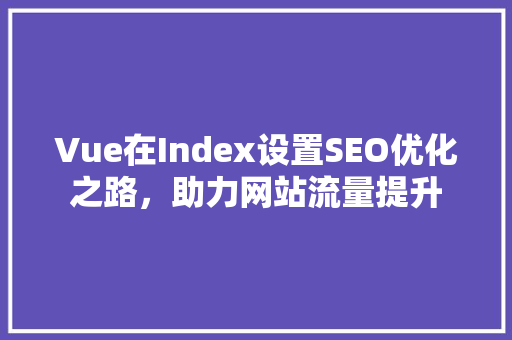 Vue在Index设置SEO优化之路，助力网站流量提升