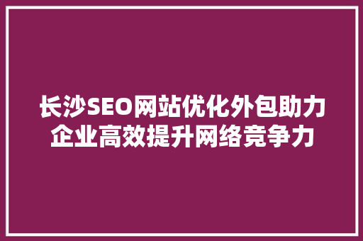 长沙SEO网站优化外包助力企业高效提升网络竞争力  第1张