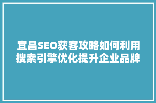 宜昌SEO获客攻略如何利用搜索引擎优化提升企业品牌影响力