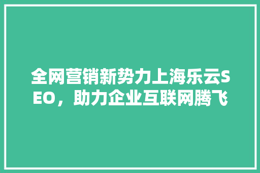 全网营销新势力上海乐云SEO，助力企业互联网腾飞