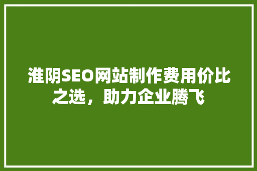 淮阴SEO网站制作费用价比之选，助力企业腾飞