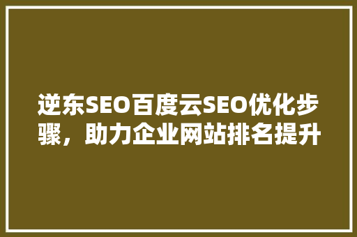 逆东SEO百度云SEO优化步骤，助力企业网站排名提升