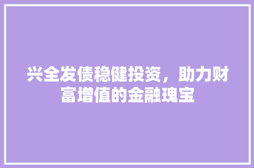 兴全发债稳健投资，助力财富增值的金融瑰宝