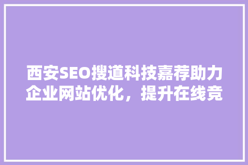 西安SEO搜道科技嘉荐助力企业网站优化，提升在线竞争力