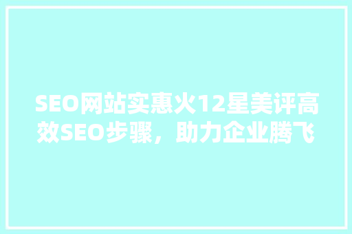 SEO网站实惠火12星美评高效SEO步骤，助力企业腾飞