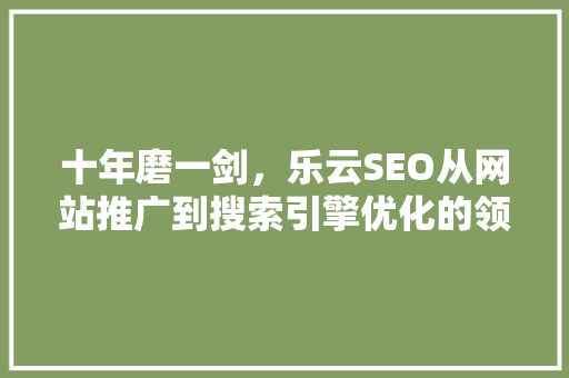 十年磨一剑，乐云SEO从网站推广到搜索引擎优化的领跑者