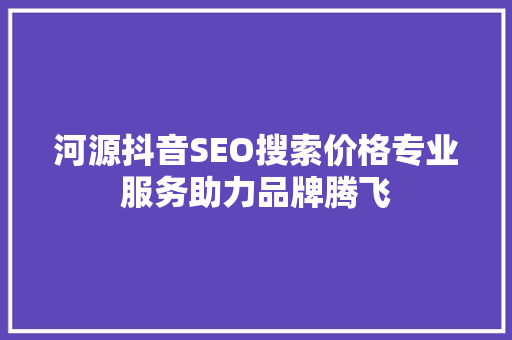 河源抖音SEO搜索价格专业服务助力品牌腾飞