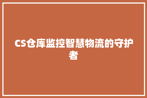 CS仓库监控智慧物流的守护者