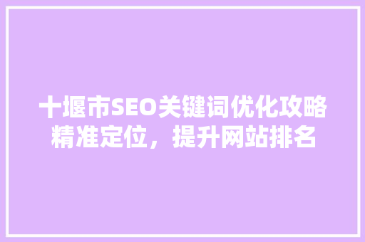 十堰市SEO关键词优化攻略精准定位，提升网站排名  第1张