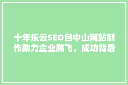 十年乐云SEO包中山网站制作助力企业腾飞，成功背后的秘密
