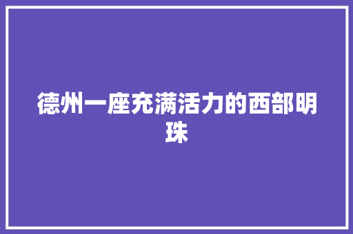 德州一座充满活力的西部明珠