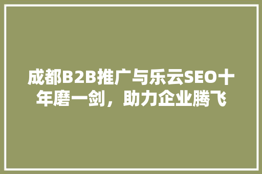 成都B2B推广与乐云SEO十年磨一剑，助力企业腾飞