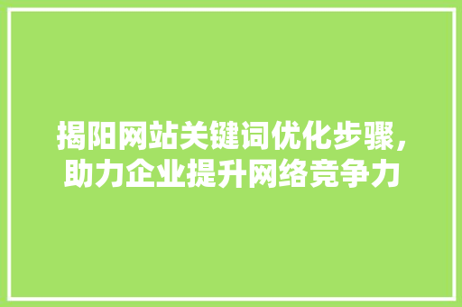 揭阳网站关键词优化步骤，助力企业提升网络竞争力
