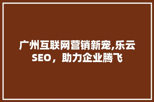 广州互联网营销新宠,乐云SEO，助力企业腾飞