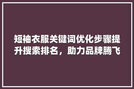 短袖衣服关键词优化步骤提升搜索排名，助力品牌腾飞_短袖衣服关键词优化方法