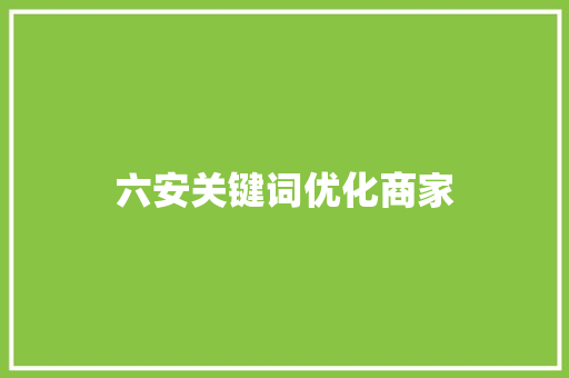 六安关键词优化商家
