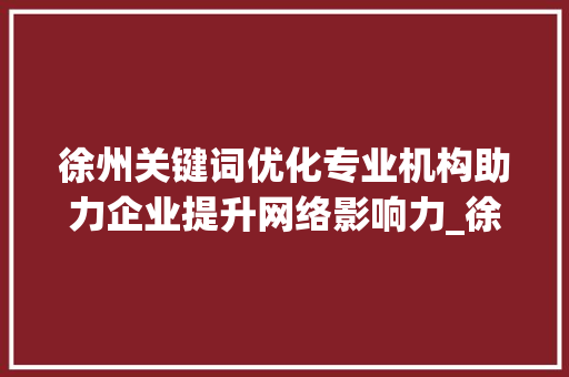 徐州关键词优化专业机构助力企业提升网络影响力_徐州关键词优化哪家专业