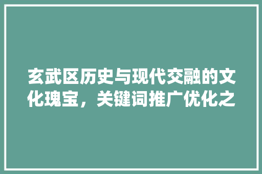 玄武区历史与现代交融的文化瑰宝，关键词推广优化之路_玄武区关键词推广优化