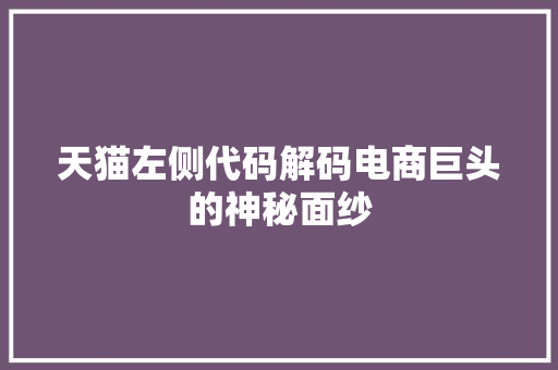 天猫左侧代码解码电商巨头的神秘面纱